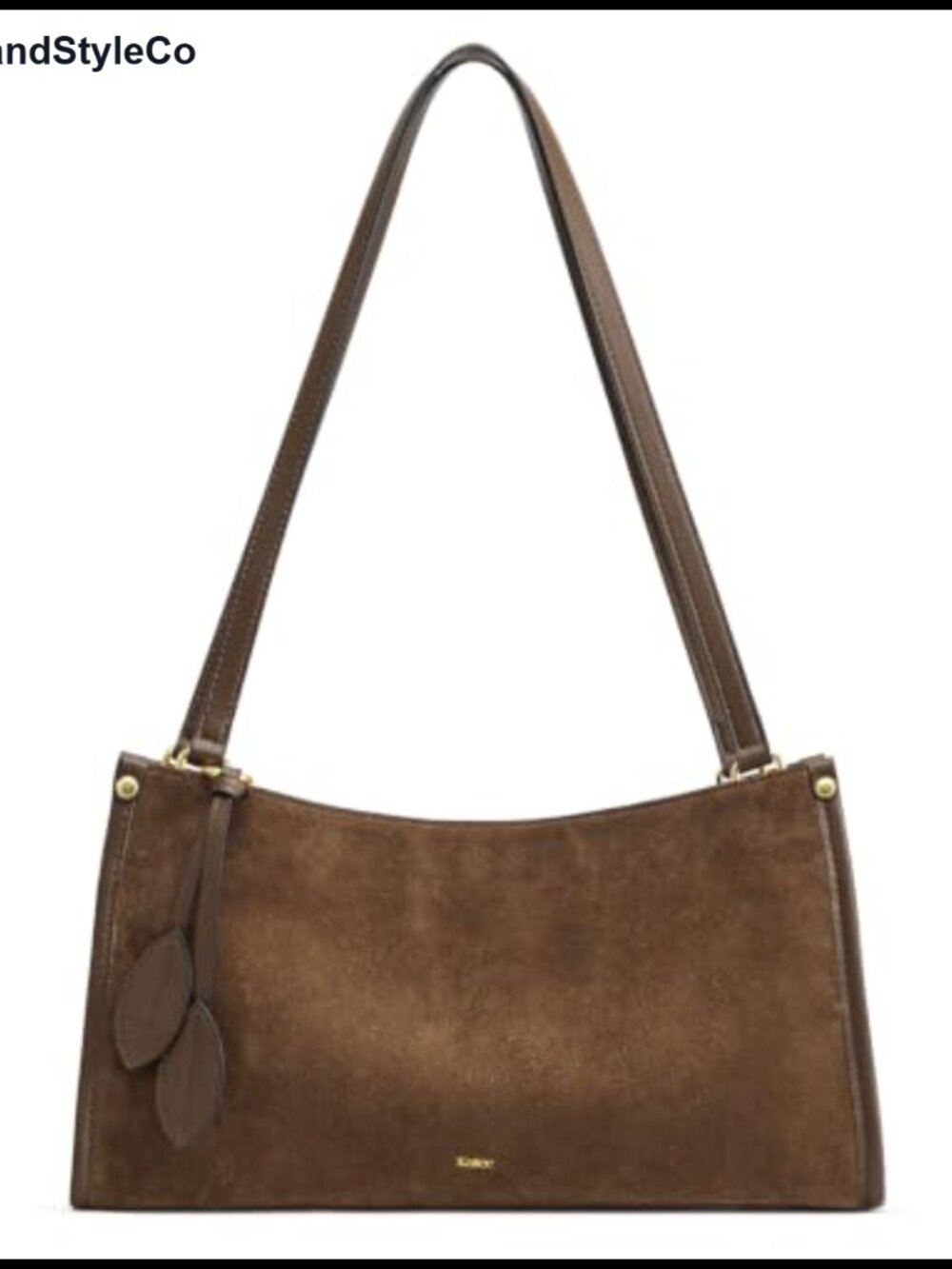 Genuine Suede Leather Shoulder Bag Tote for Women Work Travel Minimalist